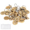 NumRealm Key Tags with Numbers, Brass Droplet Shaped key ID