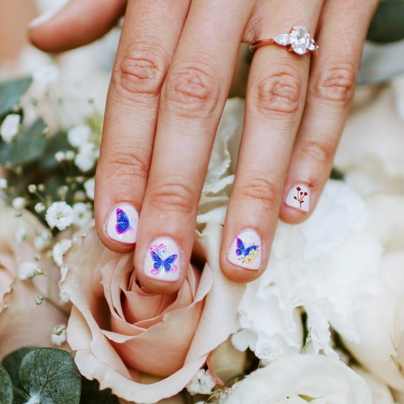 PH PandaHall 3pcs Butterfly Nail Stamping Plates 67 Patterns Flower