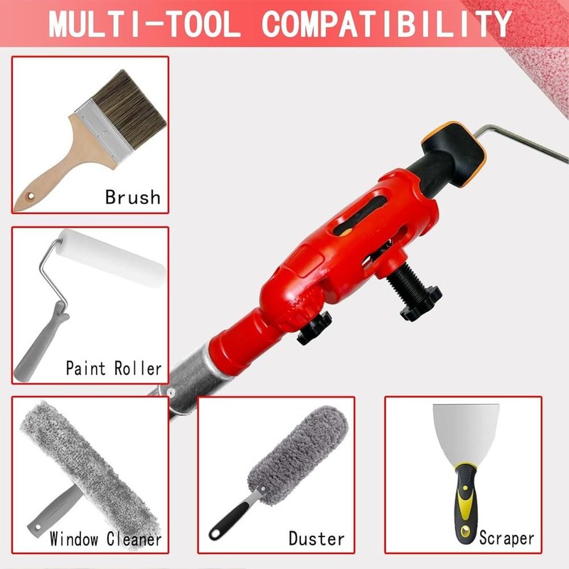 Multi Angle Paint Brush Extender and Edger Tool Extension Pole