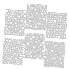 Baluue 6sheets Flower Nail Art Stickers Vintage Plants Decals for DIY Manicure Elegant Floral Design for Parties Daily Life for Natural Fake Nails