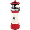Jumbl JUMBLTM Solar Lighthouse with Rotating Lamp, Red, 11"