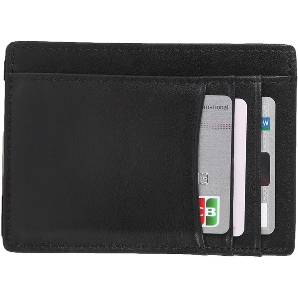 Kameto Bag Manufacturing Men's Credit Card Case, Genuine Leather, Credit Card Case, Thin