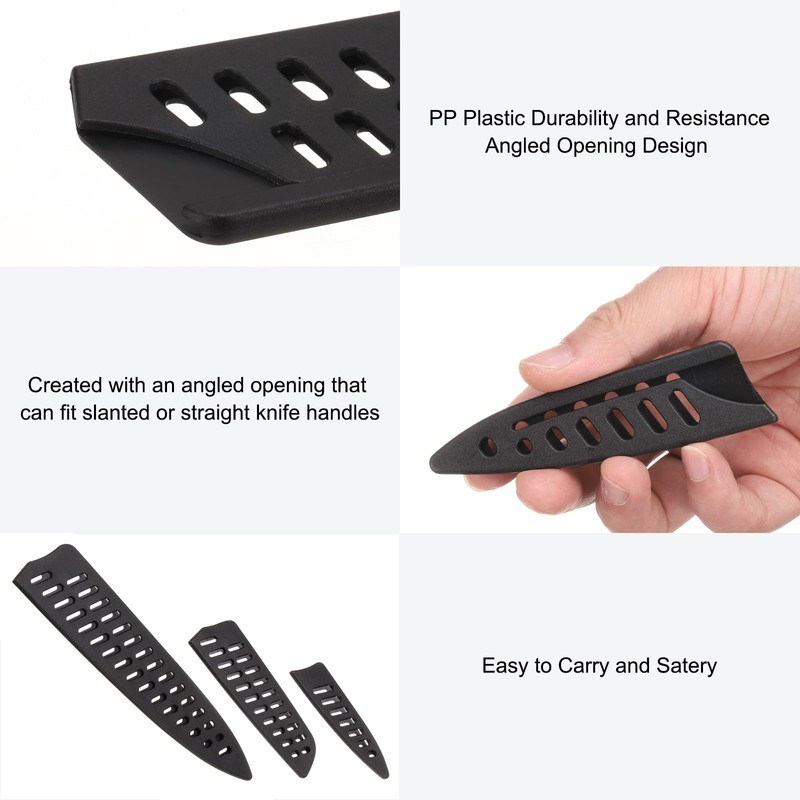 uxcell 6 Pcs Knife Cover Sleeves, 3.9" x 1" PP