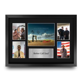 HWC Trading Better Call Saul Geschenke Geducktes Signiertes Autogramm Fotodisplay Montagedisplay für Fans von Fernsehshows - A3 Gerahmt