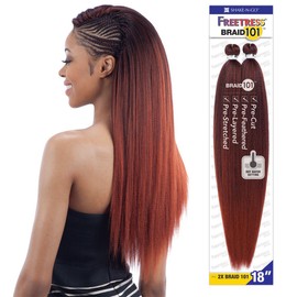 2X BRAID 101 18" (4 Medium Brown) - FreeTress Synthetic Hair Jumbo Braiding