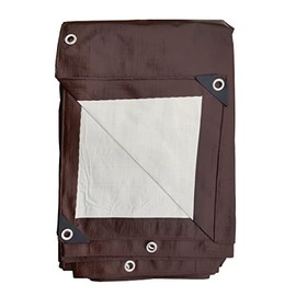 10' x 14' Brown & White Reversible Heavy Duty Tarp