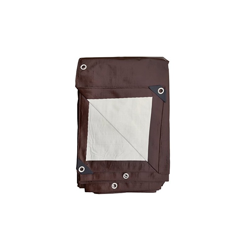 10' x 14' Brown & White Reversible Heavy Duty Tarp