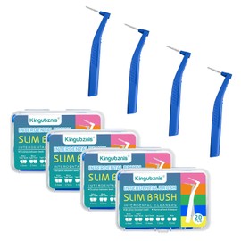 4 cepillos dentales entre dientes (80 unidades) (azul, estándar)