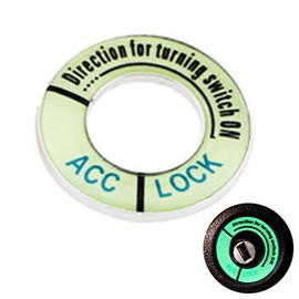 PolarLander Key Bezel Switch Cover Circle Sticker Aluminum Alloy Car Ignition Key Decoration Red Auto Protection Accessories for Peugeot 301 307 3008 408 508