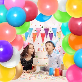 GHVACZS Pack of 12 Colourful Balloons, Large, 36 Inch Balloons with 10 Metre Bow, Giant Balloons Are Suitable for Weddings, Birthdays, Parties