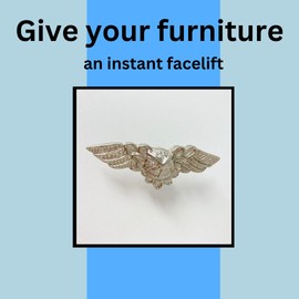 Silver Animal Metal Drawer Pulls Knobs Cupboard Bedroom Kitchen Upcycle (11. Flying Owl)