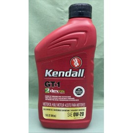 KENDALL NEW GENUINE KENDALL 101316-02 GT-1 FULL SYNTHETIC MOTOR OIL SAE 0W-20