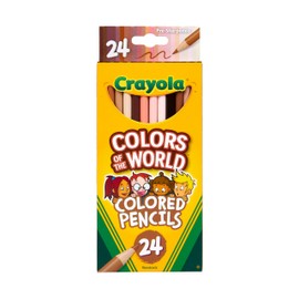 Crayola Colors of the World Colored Pencil Set (24ct), Skin Tone Colored Pencils for Kids, Coloring Book Pencils, Gifts for Kids