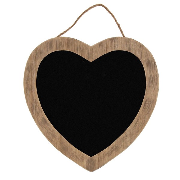 Home-ever HE73 - Lavagna da appendere a forma di cuore, con cornice in legno