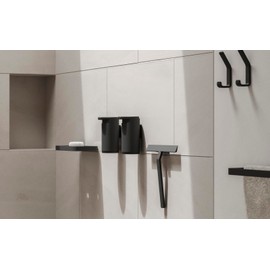 Zone Denmark Rim Wall Mounted Soap Dispenser Diameter 8.5 cm Height 14.4 cm Black