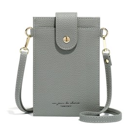 Valentoria Womens Crossbody Cellphone Bag Small Shoulder Purse Card Wallet Satchel Pouch (Grey)
