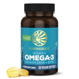 Vegan Omega 3 Algae Oil Plant-Based DHA & EPA from Algae Oil | 550mg Omega-3s per Softgel with 300mg DHA & 150mg EPA | Heart, Brain, & Vision Support 