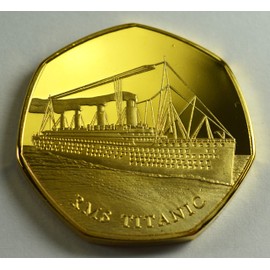 RMS TITANIC, WHITE STAR LINE 24ct Gold Commemorative Coin Albums/50p Collectors, Coin Hunt