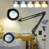 VUEJIC 12X Magnifying Glass with Light and Clamp, Magnifier with