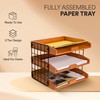 Ecordesk Wood Inbox Tray - Sturdy Letter Tray Desk Organizer,