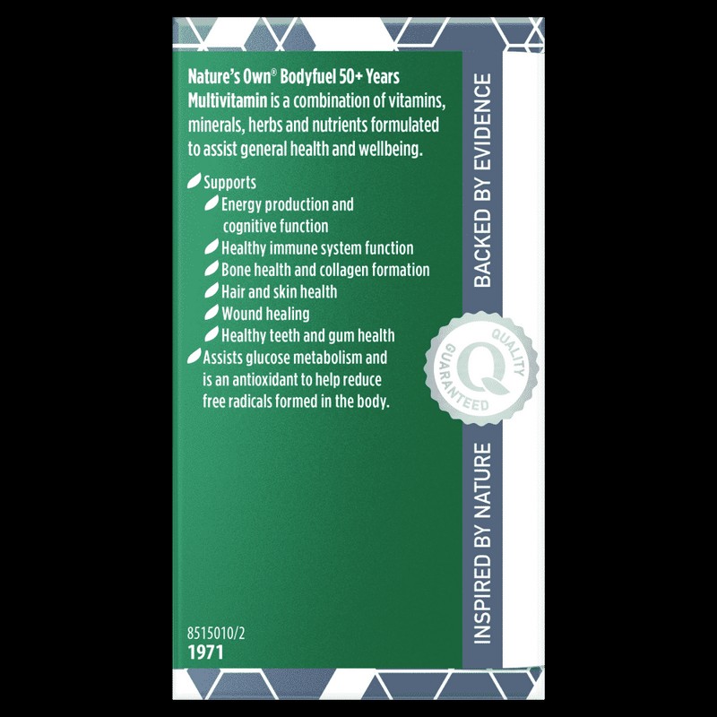 Nature's Own Bodyfuel 50+ Multivitamin 60 Tablets