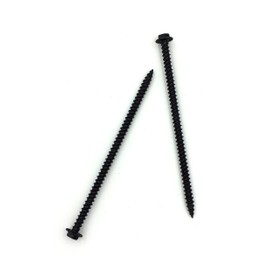 #10 x 4" Hex Washer Head Sheet Metal Screw #8 Head FWD Serrations (250, Bronze)