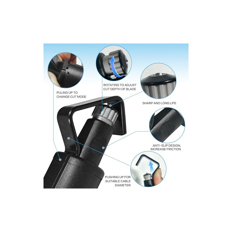Herramienta pelacables de cables, 【3/16 pulgadas – 1 1/8 pulgadas