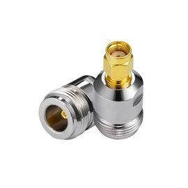 Vecys 2 Pack RP-SMA Male to N-Type Female Adapter for Wlan, Outdoor Wifi Antenna, 4G Wifi Router, Bluetooth, Adapter