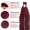 Belaved Human Braiding Hair Burgundy Red for Boho Braids Water