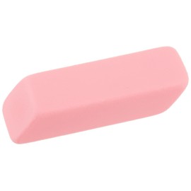 INOVART Pink Beveled Erasers, Medium Size, Pack of 12
