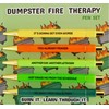virsomier Dumpster Fire Therapy Pen Set - 5 Pack Sarcastic