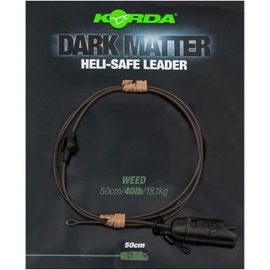Korda Carp Assembly for Carp Fishing 50 cm 40 lb Dark Matter Leader Heli Safe, Colour: Weed