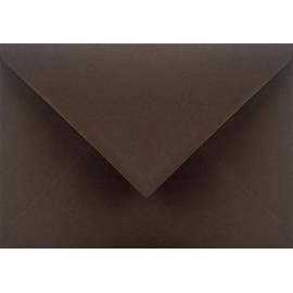 Netuno 25 Dark Brown Envelopes DIN C5 162 x 229 mm 115 g Sirio Colour Cacao Brown Envelopes Pointed Flap Wedding Envelopes Invitation Envelopes Coloured Elegant Paper Envelopes Large