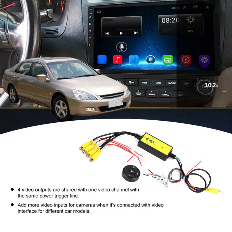 Intelligent Car Video Switcher Converter 4 Input 1 Output Switch