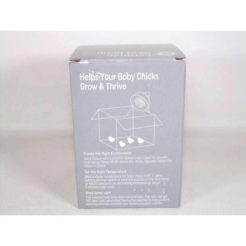 General Electric GE 100W Ceramic Heat Lamp 93130228, Chick Heat