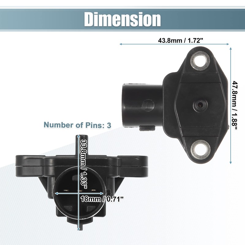 X AUTOHAUX MAP Sensor Manifold Absolute Pressure Sensor Air Intake