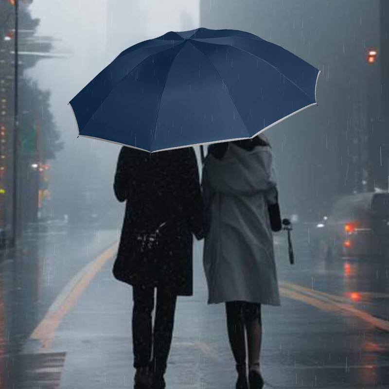 Sykrawki Windproof Inverted Umbrella with 10 Ribs, Automatic Open/Close, Compact,