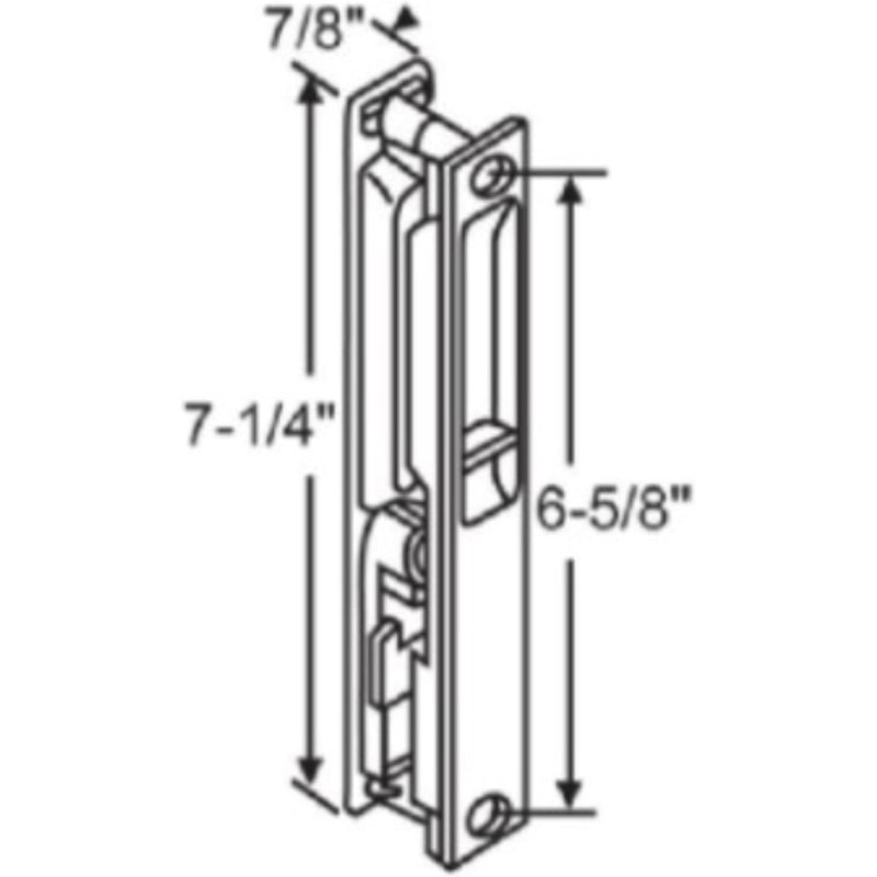 Flush Mount Single Lock Set for Sliding Glass Doors |