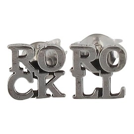 Touch Jewellery 925 Sterling Silver Rock and Roll Stud Earrings