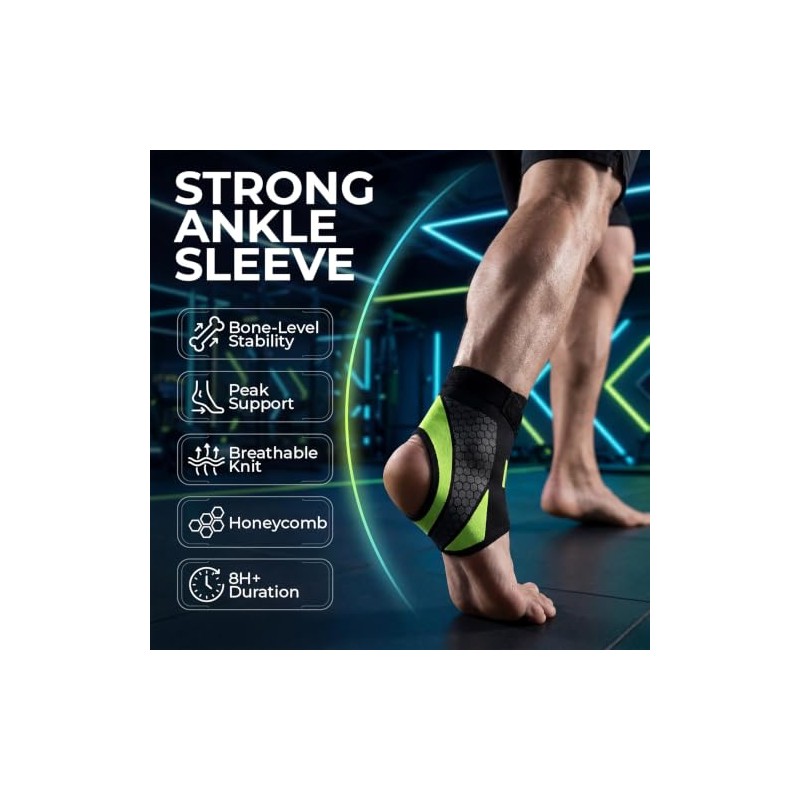 2 Pcs Ankle Brace for Men Women, Breathable Motion Sports