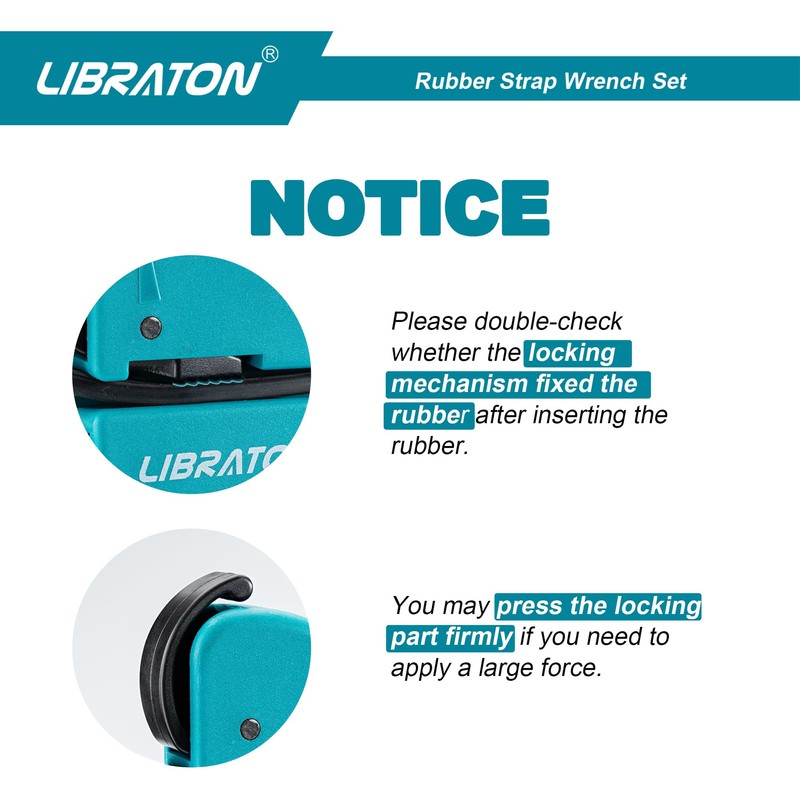 LIBRATON Strap Wrench 2-piece Multifunctional Adjustable Wrench Tools Oil Filter,