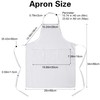 Morwealth Set of 4 Cooking Apron Sets, White Kitchen Apron