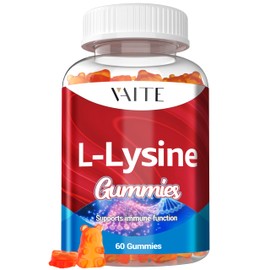 L-Lysine 1000mg Gummies - Supports Skin, Lip, Vegan, Gluten Free, Vitamins for Adults Tissue Health & Immune System, Chewables, Amino Acid Vitamin Supplement & Complex Supplements, Non-GMO