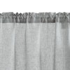 VANGAO Grey Net Curtain Semi-Transparent Bistro Curtain Linen Kitchen Curtains