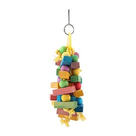 Juguete de Madera para pájaros, Juguetes para Loros, Loros, Columpio para pájaros, Jaula para pájaros Extra Grande, Juguetes para morder para pájaros,
