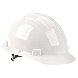SAFEGEAR Cap Style Hard Hat, 4 Point Adjustable Ratchet Suspension, Class E and G, White, 1 Piece