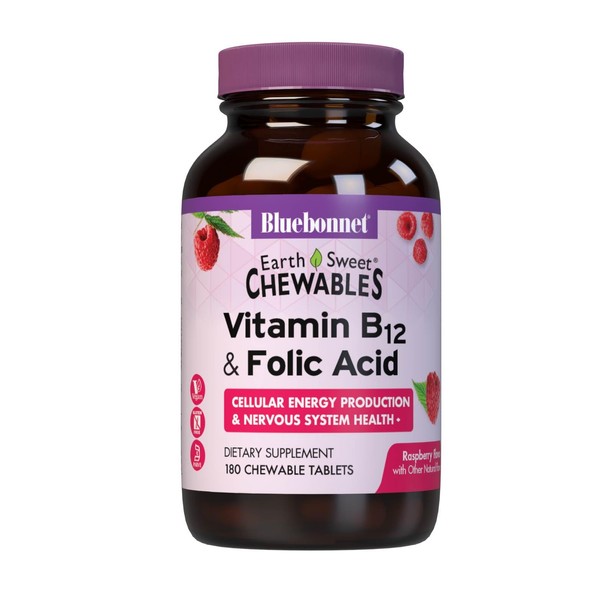 Bluebonnet Nutrition Earth Sweet Vitamin B12 1000 mcg & Folic