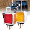 Oyviny Double Face Square LED Fender Pedestal Amber/Red Turn Signal