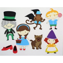 Wizard Of Oz Dorothy Toto Munchkin Monkey Slippers Scrapbooking Die Cut - Red Slippers