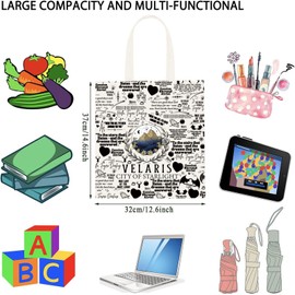 JTOUK Velaris City of Starlight Tote Bag Bookworm Gift Reading Bookish Gift Fantasy Book Lover Gift (Velaris City Tote EU)